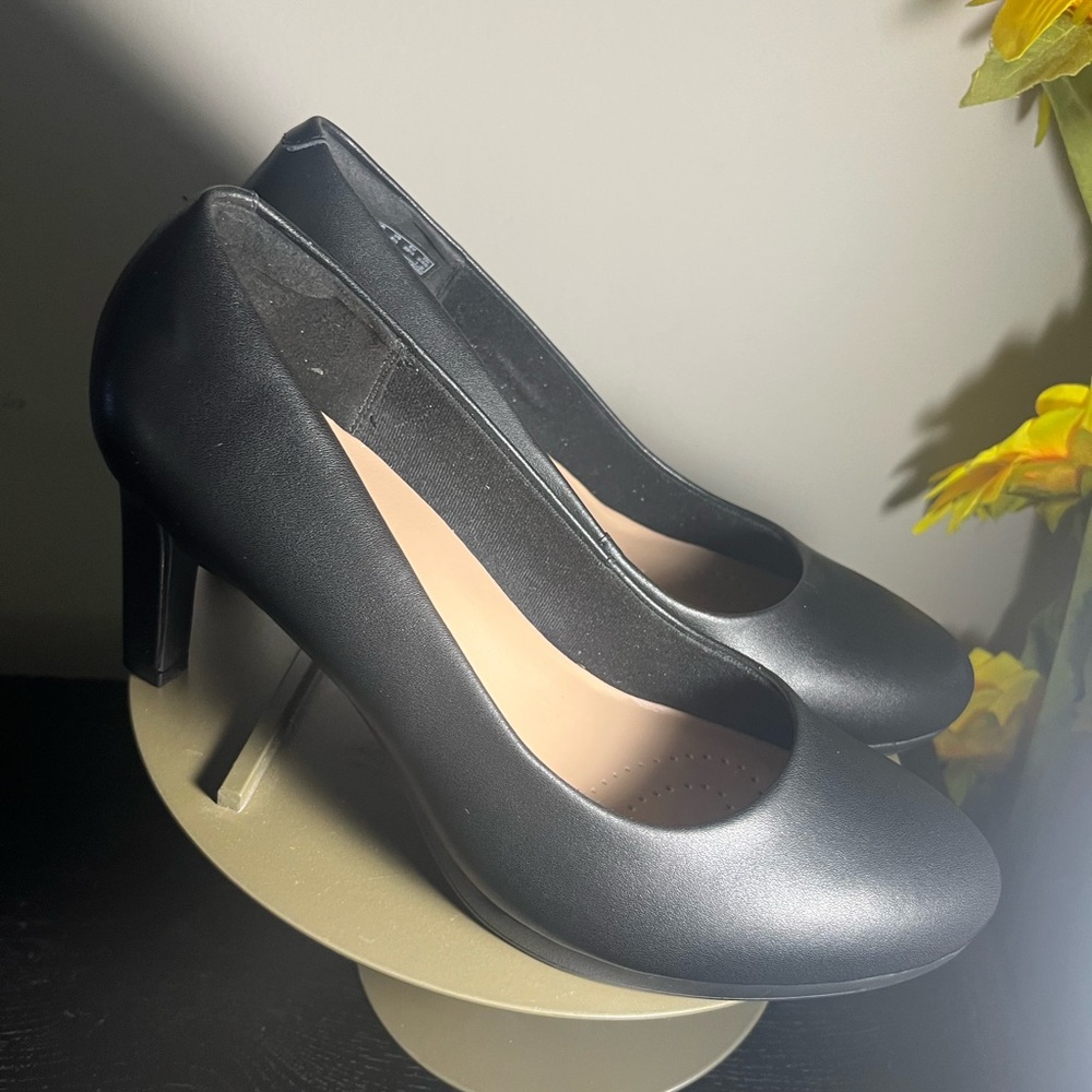 Clarks Collection Black Comfort Heels